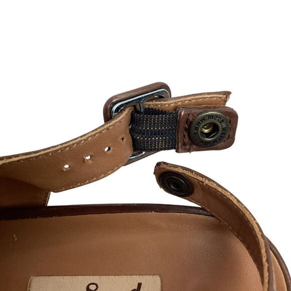 Paul Green Reese Slingback Womens 9 Brown Leather Sandals Criss Cross Straps - Picture 15 of 16